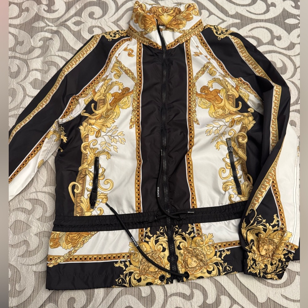 Versace Black and Gold Bomber Jacket